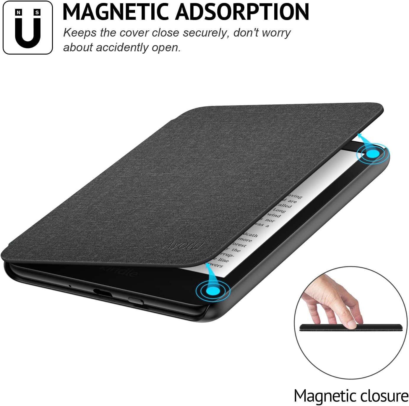 Case for 6" All-New Kindle 11Th Generation 2024/2022 Release (Model No. RS23CV/C2V2L3), Slim Cover with Auto Sleep/Wake, Only for 6 Inch Basic Kindle 2024/2022, Grey