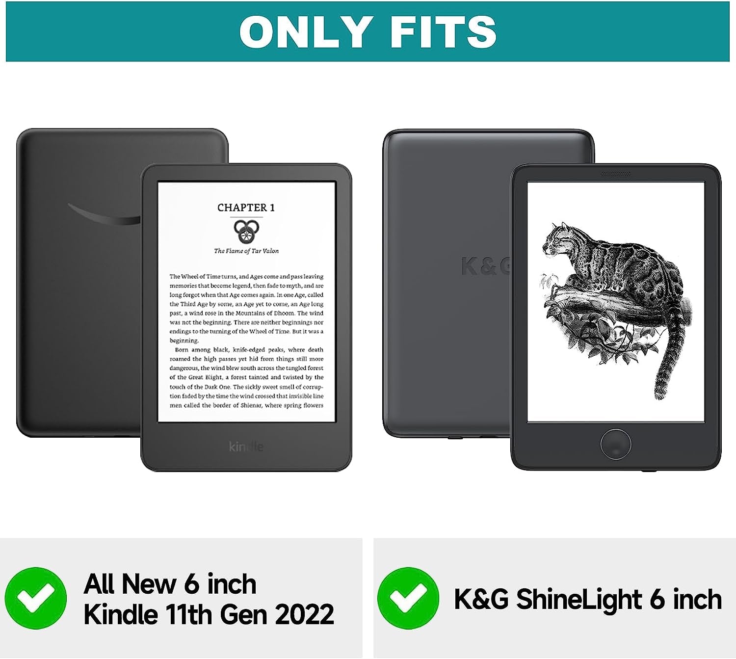 Case for 6" All-New Kindle 11Th Generation 2024/2022 Release (Model No. RS23CV/C2V2L3), Slim Cover with Auto Sleep/Wake, Only for 6 Inch Basic Kindle 2024/2022, Grey