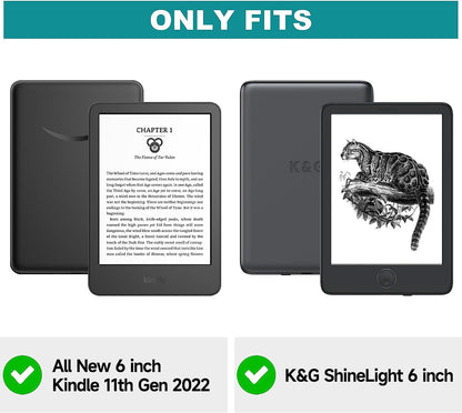 Case for 6" All-New Kindle 11Th Generation 2024/2022 Release (Model No. RS23CV/C2V2L3), Slim Cover with Auto Sleep/Wake, Only for 6 Inch Basic Kindle 2024/2022, Grey