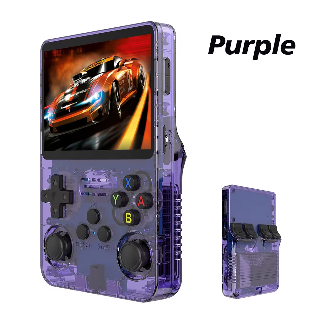 R36S Retro Video Handheld Game Console Linux System 3.5 in IPS Screen 3000Mah Battery 64G/128G TF Card Preinstalled Games