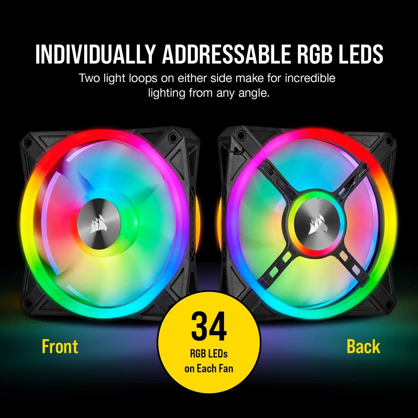QL Series, Ql120 RGB, 120Mm RGB LED Fan, Single Pack - Black