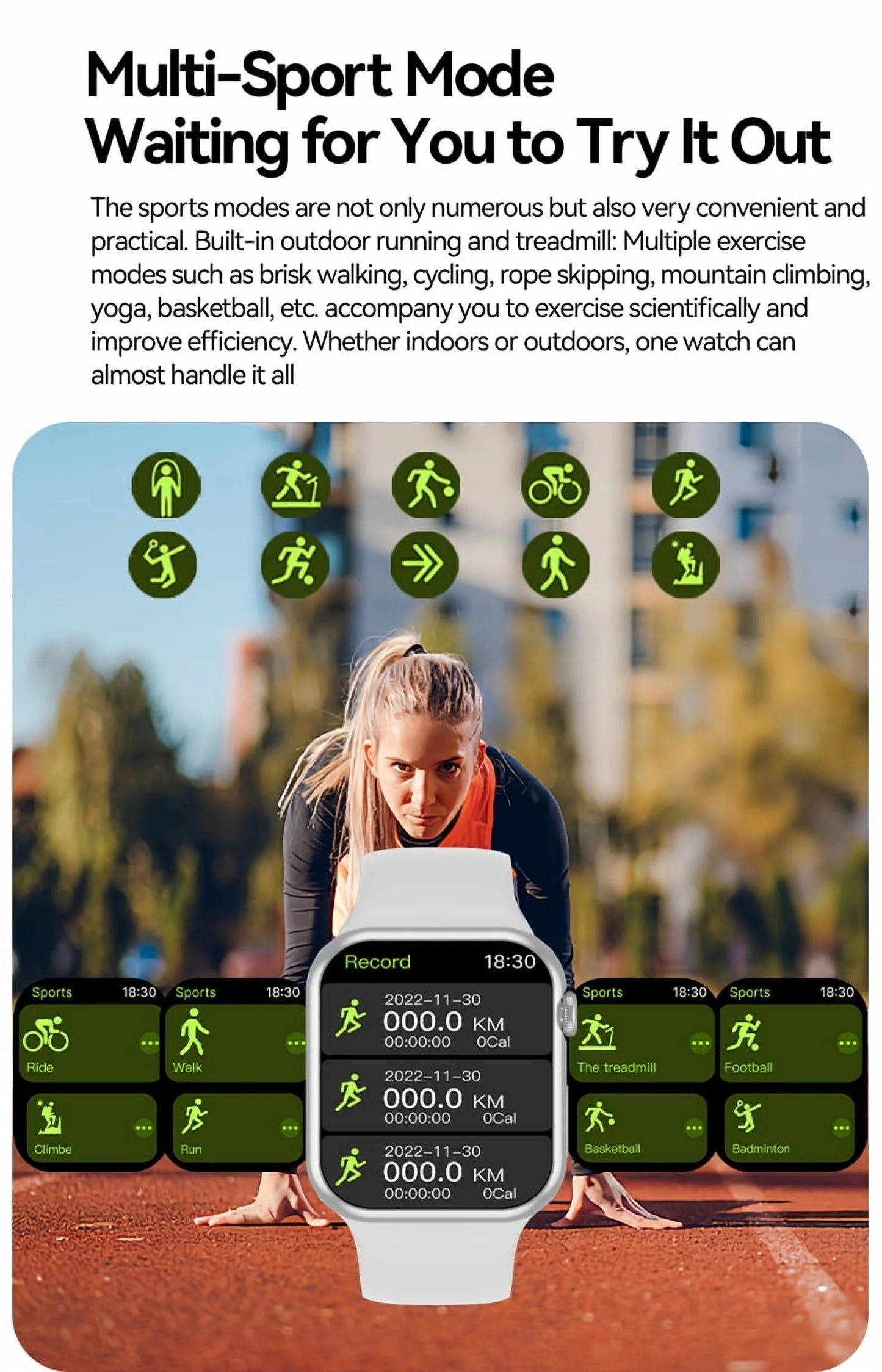 Smartwatch for Women, 1.75“ Smart Watch for Android/Iphone, Make/Receive Calls/Message Alerts/Ip67 Waterproof Outdoor Fitness Tracker Smartwatch (Pink)