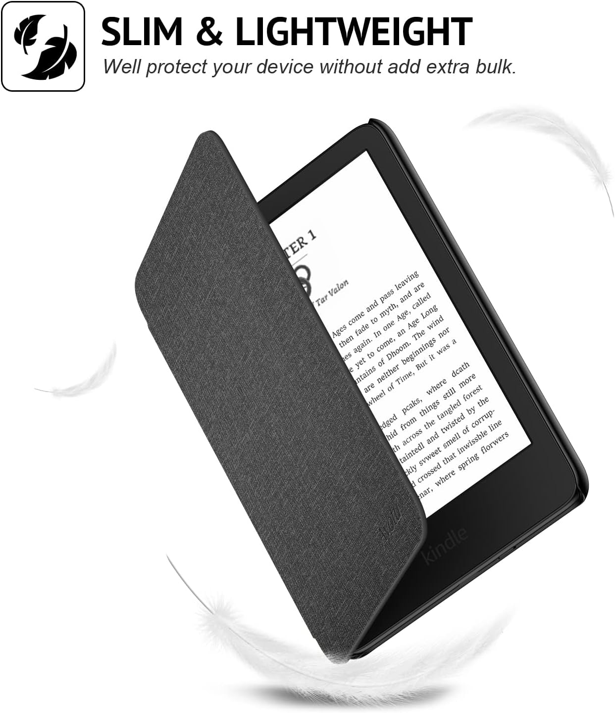 Case for 6" All-New Kindle 11Th Generation 2024/2022 Release (Model No. RS23CV/C2V2L3), Slim Cover with Auto Sleep/Wake, Only for 6 Inch Basic Kindle 2024/2022, Grey