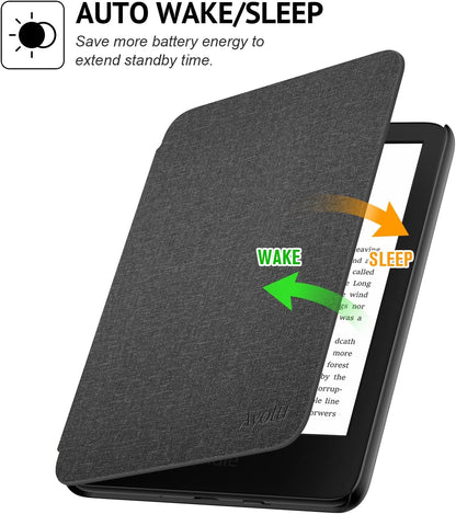 Case for 6" All-New Kindle 11Th Generation 2024/2022 Release (Model No. RS23CV/C2V2L3), Slim Cover with Auto Sleep/Wake, Only for 6 Inch Basic Kindle 2024/2022, Grey