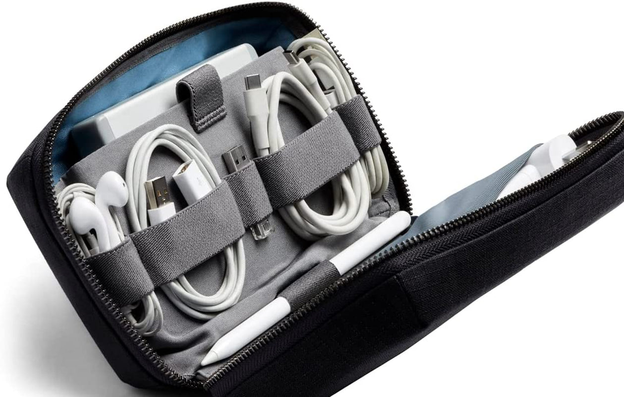 Tech Kit (Tech Accessories Organizer Pouch, Zipper Closure Design, Stores Power Bank, Phone Charger, Cables & More, Internal)