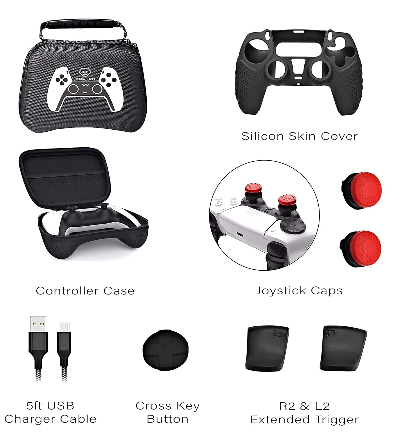 Ps5 Accessory, Ps5 Controller Case, Ps5 Carrying Case, Ps5 Controller Grip, Ps5 Controller Skin, Ps5 Bag Travel Carry Case, Ps5 Controller Mod, Ps5 Controller Thumb Grip, Aim Controller Ps5