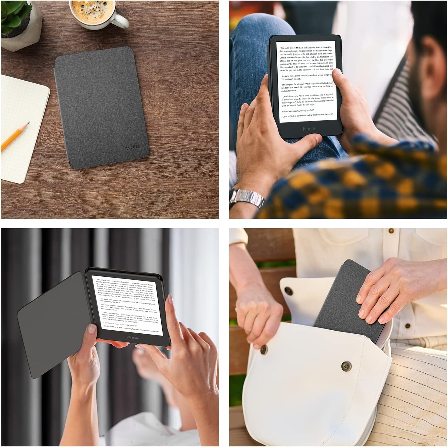 Case for 6" All-New Kindle 11Th Generation 2024/2022 Release (Model No. RS23CV/C2V2L3), Slim Cover with Auto Sleep/Wake, Only for 6 Inch Basic Kindle 2024/2022, Grey